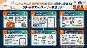 auかんたん決済枠現金化を即日で現金に変える！賢い手順でauユーザー救済せよ！