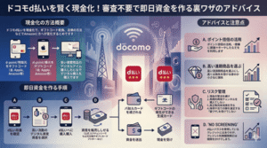ドコモd払いを賢く現金化！審査不要で即日資金を作る裏ワザのアドバイス