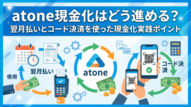 atone現金化はどう進める？翌月払いとコード決済を使った現金化実践ポイント