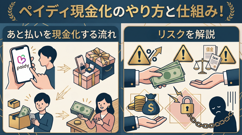 ペイディ現金化のやり方と仕組み！あと払いを現金化する流れとリスクを解説