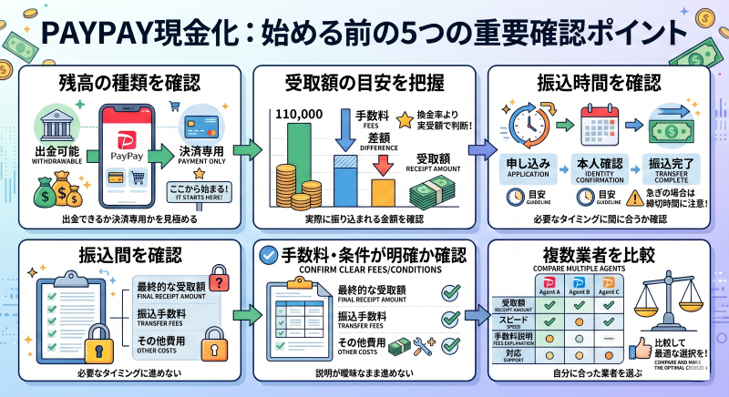 PayPay残高現金化の確認ポイント