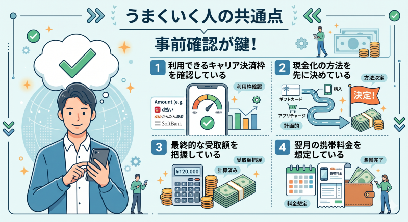 キャリア決済現金化の成功パターン